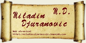 Miladin Đuranović vizit kartica